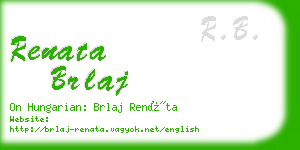 renata brlaj business card